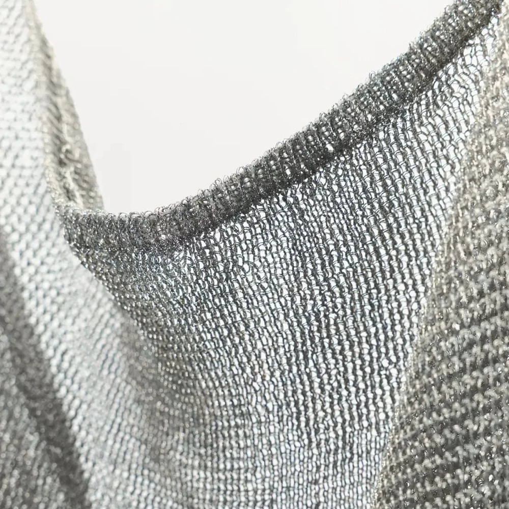 ZARA METALLIC THREAD MESH DRESS LIMITED EDITION - Picture 8 of 12